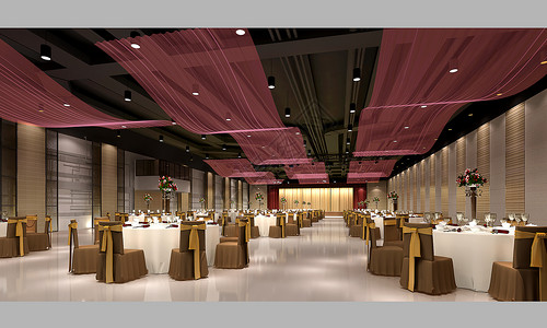 室内实用小圆桌现代餐厅大堂设计图片
