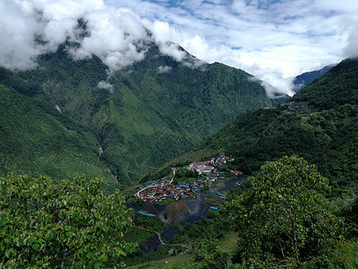 雅鲁藏布江风景峡谷高清图片素材