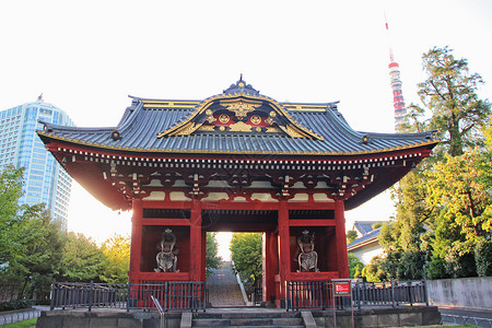 日本东京增上寺背景图片