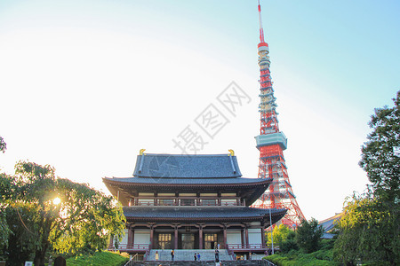 家庭院日本东京增上寺背景