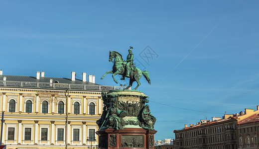 圣彼得堡彼得大帝雕像背景图片