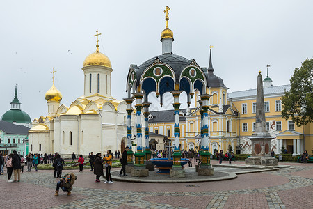 俄罗斯东正教俄罗斯谢尔盖耶夫镇圣三一修道院背景