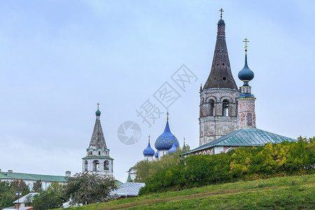 莫斯科郊区苏兹达尔小镇田园风光背景图片