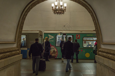 莫斯科地铁站共青团员站高清图片