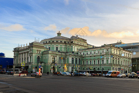 马塞勒斯剧院圣彼得堡马林斯基剧院外观背景