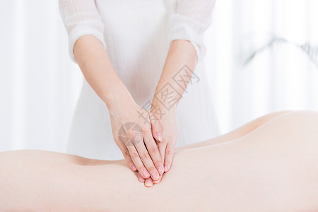 女性养生SPA腿部按摩背景图片
