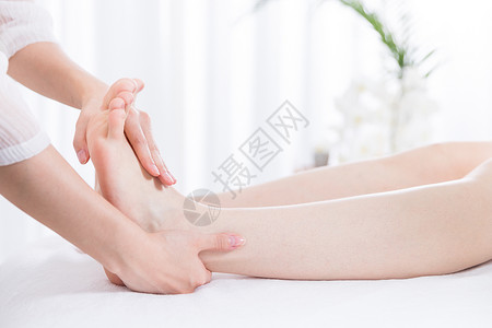 脚部护理女性养生SPA足底按摩背景