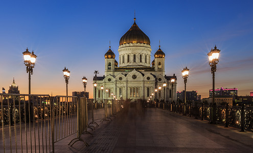 基督大教堂莫斯科著名教堂基督救世主大教堂背景