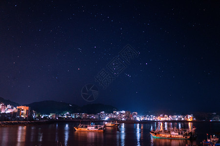 霞浦海边的星空图片