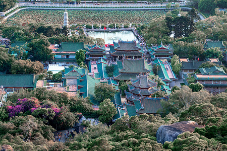 厦门南普陀寺全景背景图片