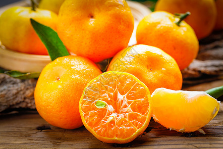 美味水果橘子砂糖小橘子背景