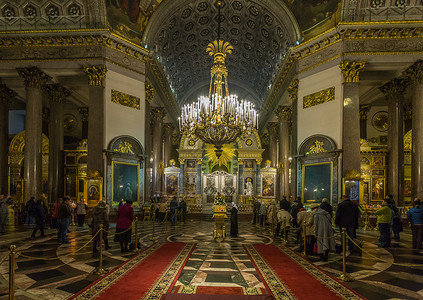 圣彼得堡彼得大教堂内部高清图片