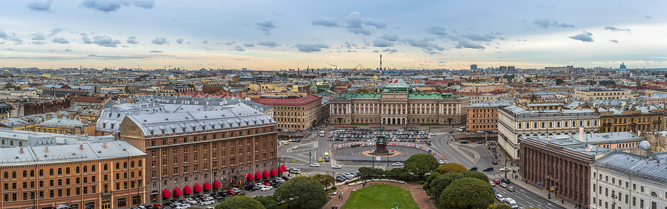 俯瞰旅游名城圣彼得堡城市全貌背景图片