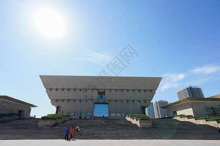 太原长风广场山西博物院背景