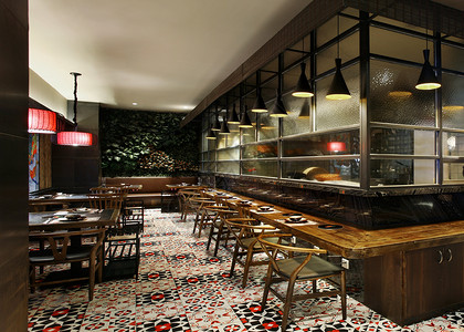 日式食堂现代休闲区设计图片