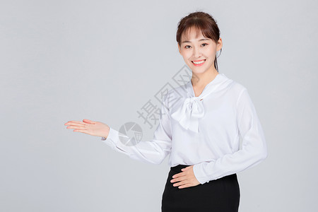 礼仪服务客服美女引导手势背景