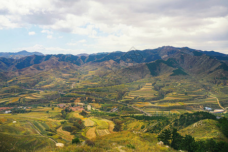 山西地貌山西大同平型关自然风光背景