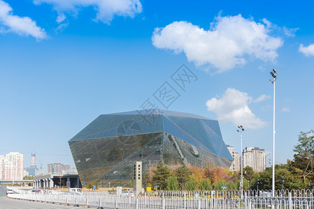 沈阳城市建筑盛京大剧院背景