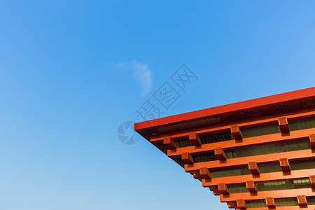 世博中国馆红色建筑物高清图片