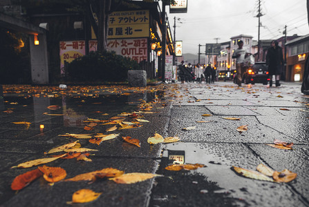 秋冬日本北海道小樽高清图片