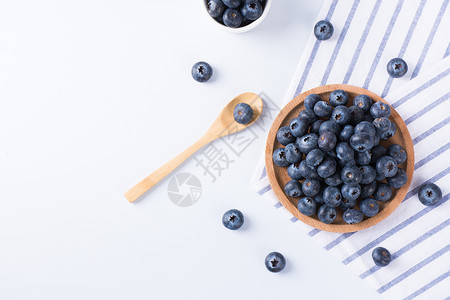 一碗蓝莓新鲜水果蓝莓背景