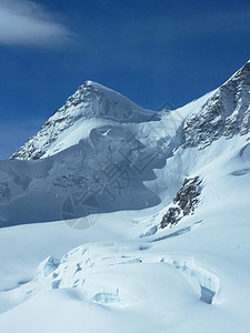 阿尔卑斯滑雪瑞士少女峰四季冰封背景