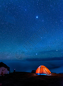 黄石矿山牛背山星空背景