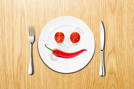 番茄和番茄酱笑脸设计图片
