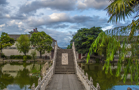 大理镇大理喜洲镇石桥背景