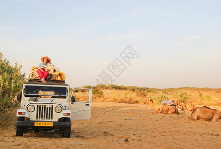梅尔加科印度金城杰伊瑟尔梅尔沙漠背景