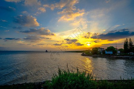 上海崇明岛自然风光背景