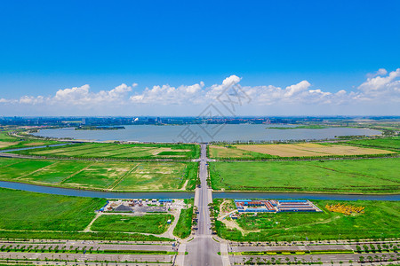 上海滴水湖上海航拍滴水湖背景