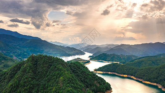 云和湖仙宫湖浙江云和湖仙宫景区背景