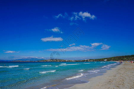 土耳其海滩土耳其伊兹密尔阿拉恰特海滩背景