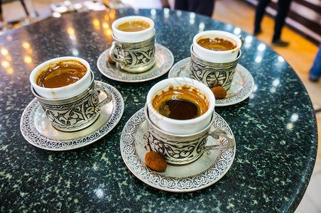 土耳其伊斯坦布尔占卜咖啡背景