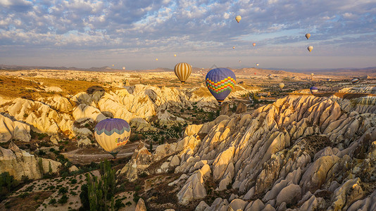 大慈岩土耳其卡帕多西亚热气球背景