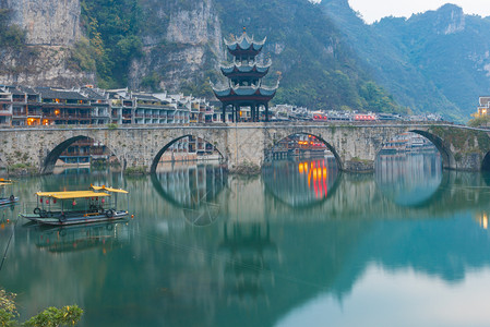 炭河古城贵州镇远古城背景