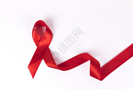 关爱艾滋病日红丝带背景