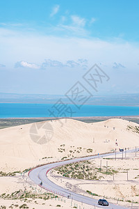 青海湖公路青海湖沙漠公路背景