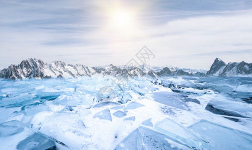 低温压榨冬季雪景设计图片