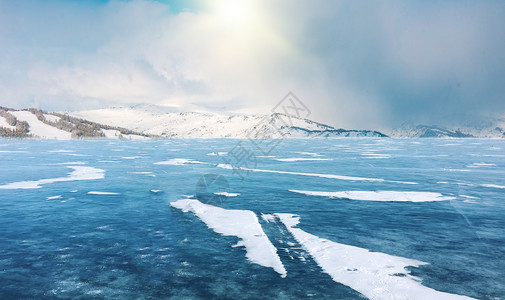 铁马冰河冬季冰河设计图片