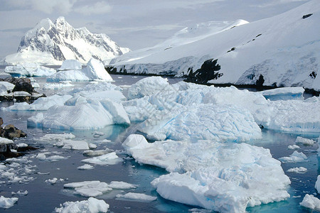 冰川雪景冬季雪景设计图片
