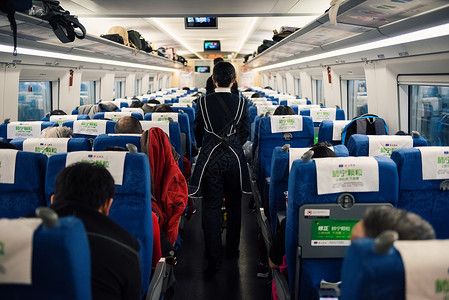 高铁车厢乘客背景图片