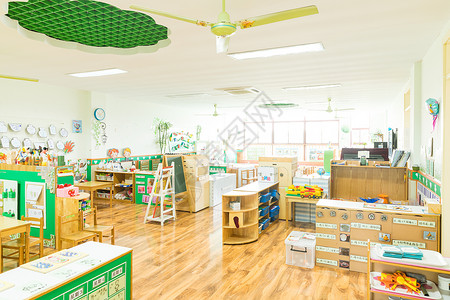 绿色幼儿园幼儿园教室环境背景