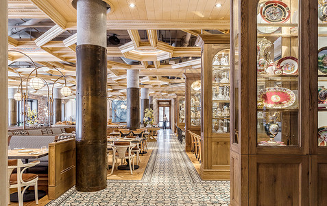 欧式柱子欧式复古餐厅设计图片