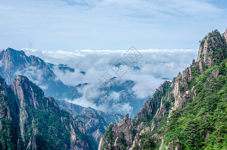 安徽黄山云海背景图片
