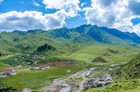 甘南藏族自治州甘肃甘南草原风光背景