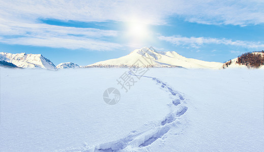 冬季场景凛冬中雪高清图片