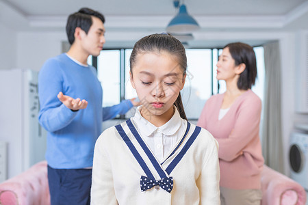 青春期女孩子青少年家庭烦恼背景