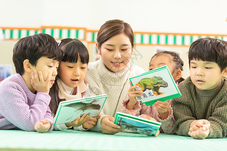 动物教师幼儿园益智课堂背景